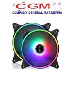 PARADOX GAMING FAN DAZZLING MIX F12DASFRGB24MIX - 1X6 PIN CONNECTED WITH CONTROL BOX LEAF COLOR MILKY TRANSPARENT