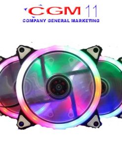 PARADOX GAMING FAN MIXED RAINBOW COLOR F12RB218MIX1 (RAINBOW I) – 2 Ring LED TYPE 18 MIX LED LIGHT ON FRAME RED-BLUE-GREEN-WHITE-YELLOW-PURPLE